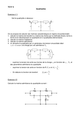 exercice corrige reseaux lineaires en regime sinusoidal quadripole listes des fichiers pdf exercice Book