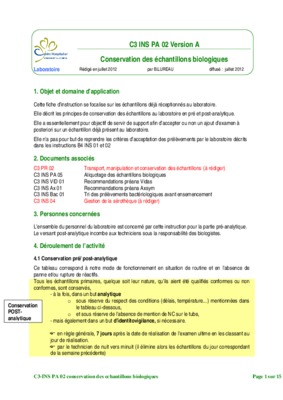 conservation par le froid des echantillons biologiques Book
