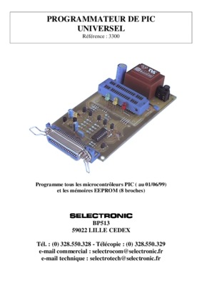 programmateur universel pic Book