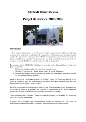 projet educatif en sessad Book