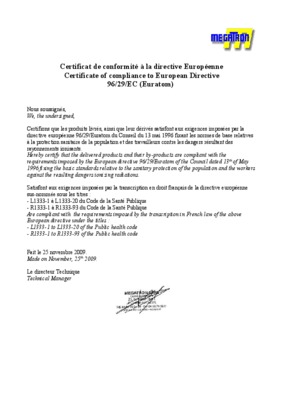 certificat de conformite aux norme europeenne Book