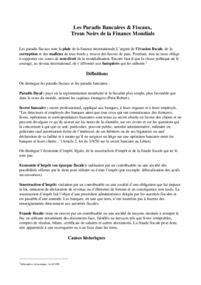 paradis bancaires fiscaux Book