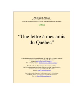 lettre d_attention quebec Book