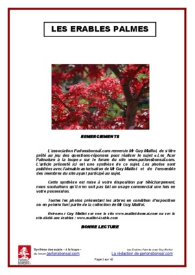 aux erables Book