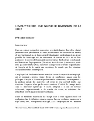 employabilite sociologie competences Book