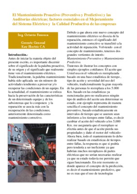 pautas mantenimiento para generadores electrico Book