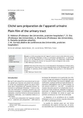 cliche appareil urinaire Book