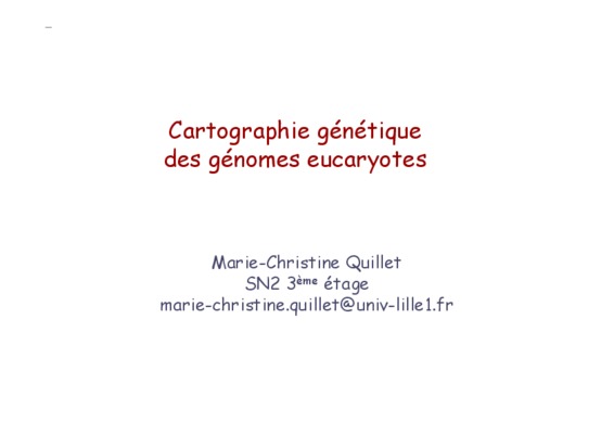 genetique des eucaryotes Book