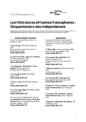litteratures francophones contemporaines Book