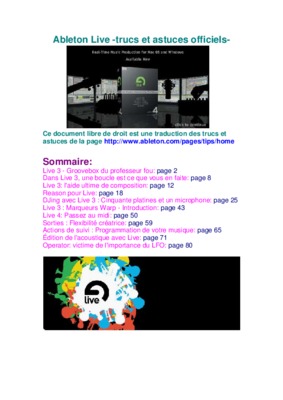 ableton live tutoriel Book