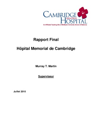 hopital memorial Book