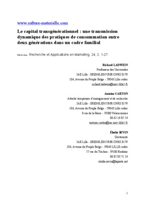 transgenerationnel Book