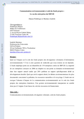 cout des fons propres Book
