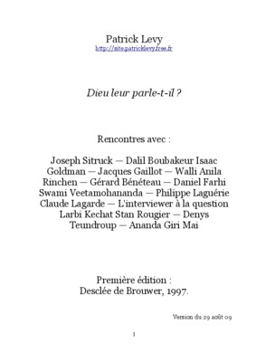 patrick levy Book