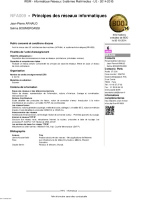 nfa009 principes des reseaux informatiques Book