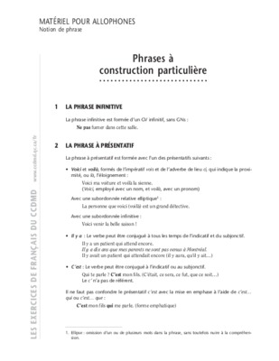 construction des phrases Book