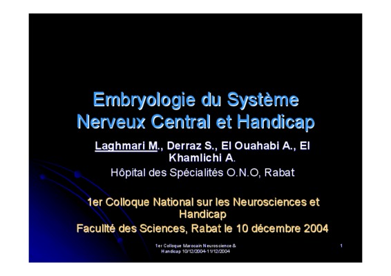 embryologie du systeme nerveux Book