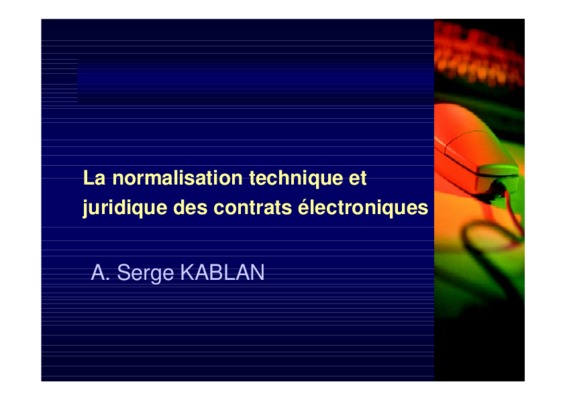 la normalisation technique et juridique des contrats electroniques Book