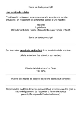 ecrire un texte prescriptif Book
