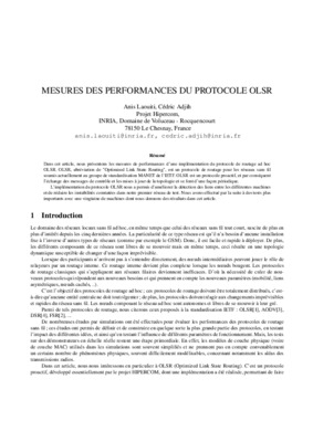 olsr protocole Book