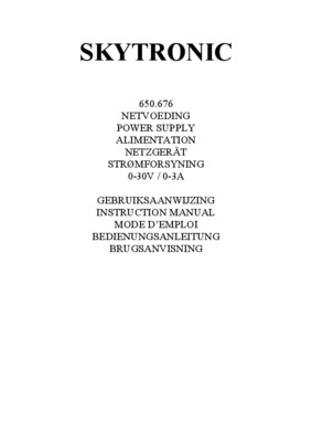 skytronic 600 005 Book