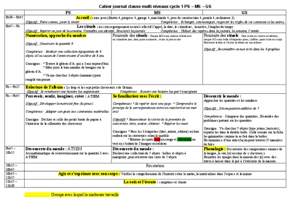 cahier journal cycle 3 Book
