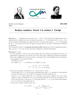 td corrige variqble complexe Book