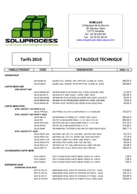 catalogue tarif et technique flexalen Book