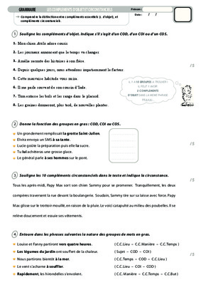 les complements circonstanciels e primaire Book