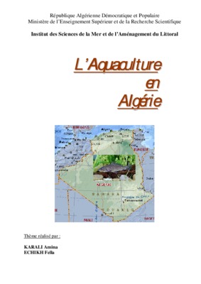 aquaculture en algerie Book