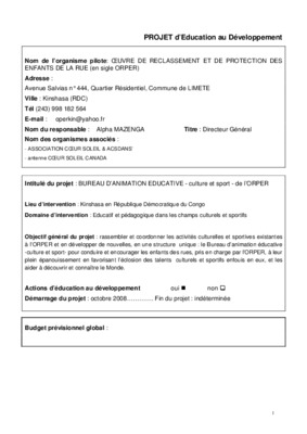 memoire animation educative Book