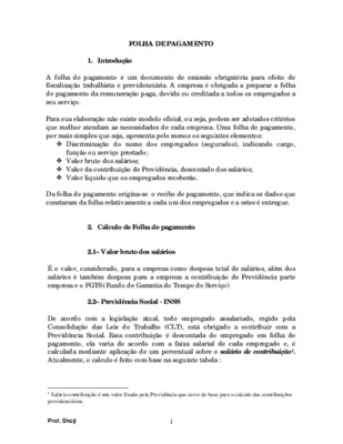 folha de vencimento Book