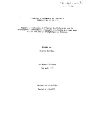 rapport de stage energie renouvelable Book