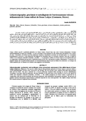 lithostratigraphie des jebilet Book