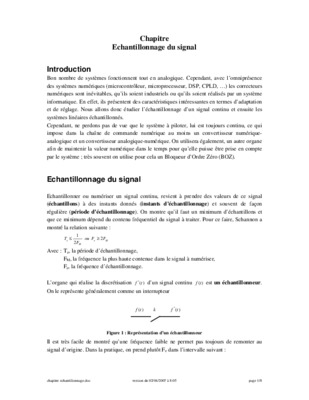 ent de signal echantillonnage Book