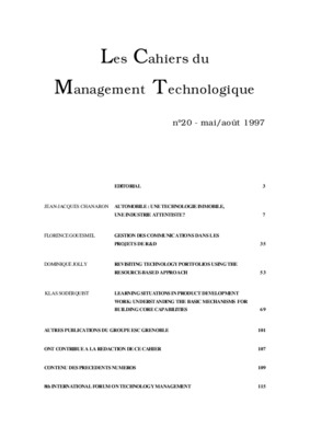 management technologique Book