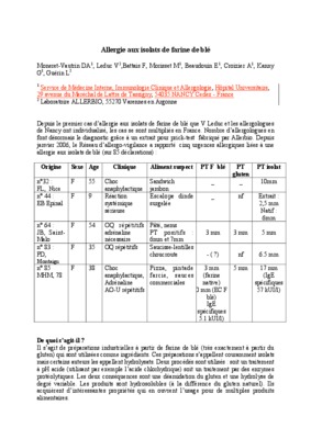 allergie a la farine Book