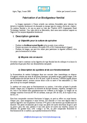 biodigesteur familial Book