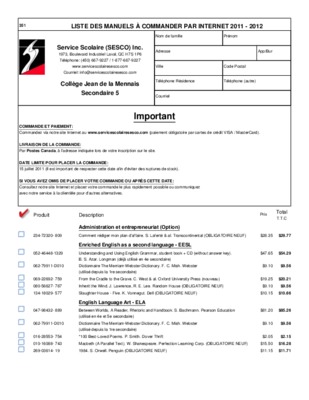 different service deja celectionne Book