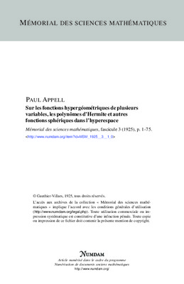 hypergeometriques Book