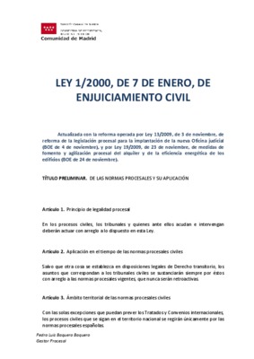 ley de enjuiciamiento civil Book