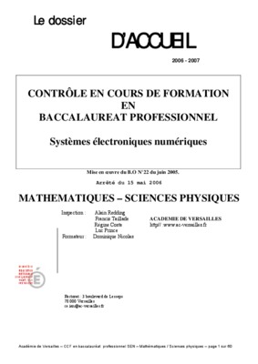 baccalaureat professionnel mathematiques et sciences physiques Book