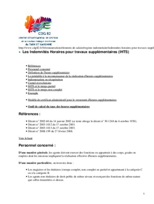 indemnites pour travaux dangerux Book