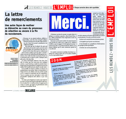 lettre de remerciements Book