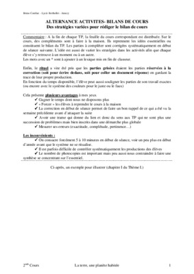 bilans des activites des efpp Book