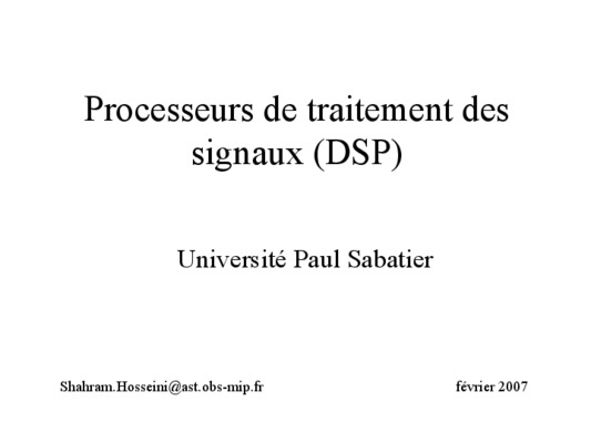 introduction aux processeurs de signaux processeurs de signaux dsp Book