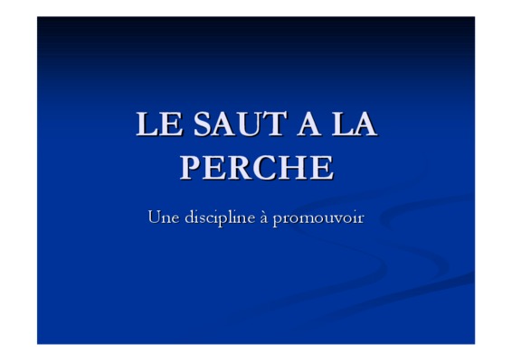saut perche Book