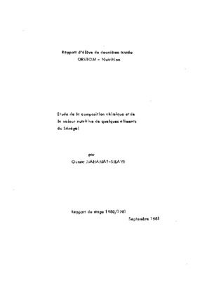 composition et de valeur nutritive Book
