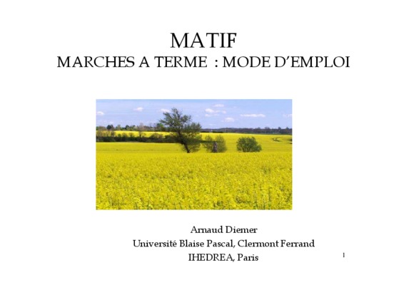 matif Book