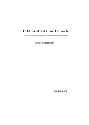 chalandray Book